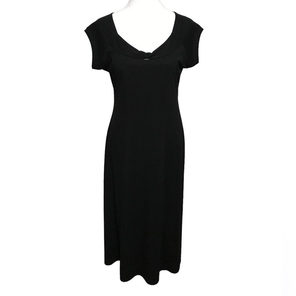 Coldwater Creek Vintage Made in USA Long Modest Forma Cocktail Midi Dress Size 6